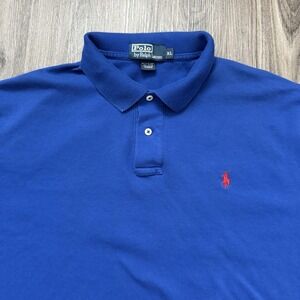Ralph Lauren Polo Shirt XL Royal Blue Custom Slim Fit Short Sleeve Pony Golf